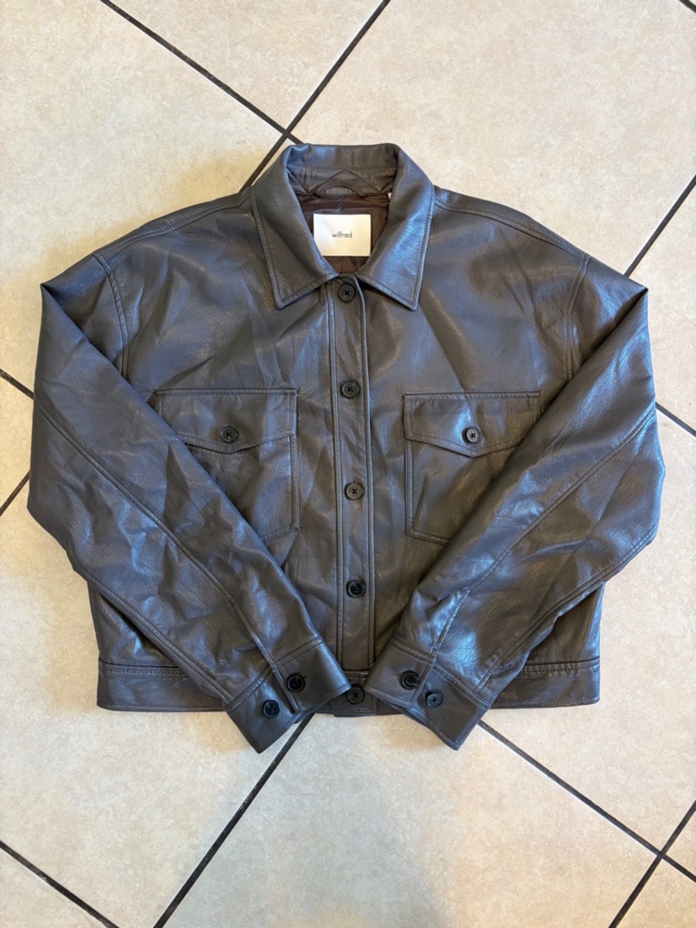 wilfred “autumn shirt jacket” in grey